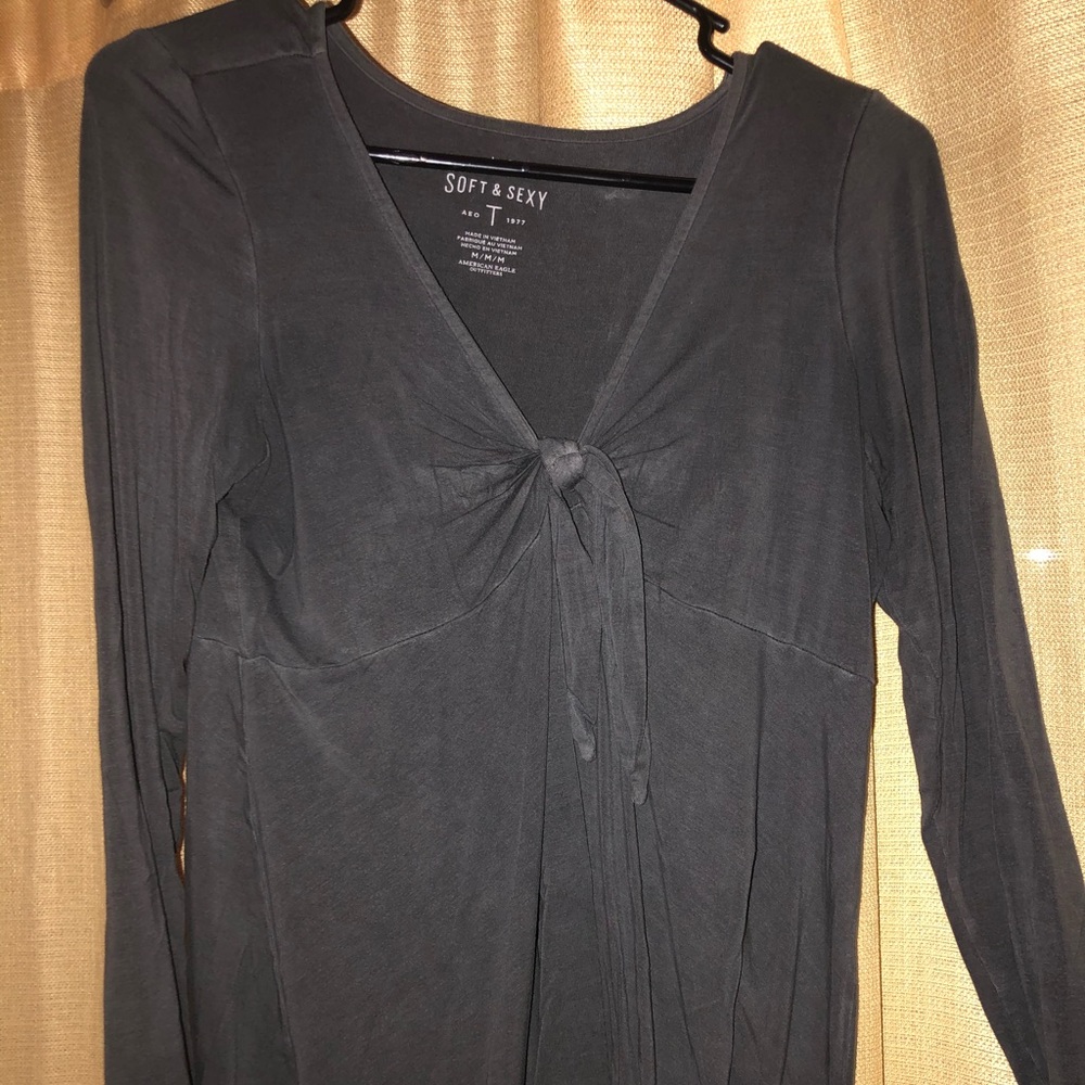 American Eagle Cozy Mid Sleeve Top